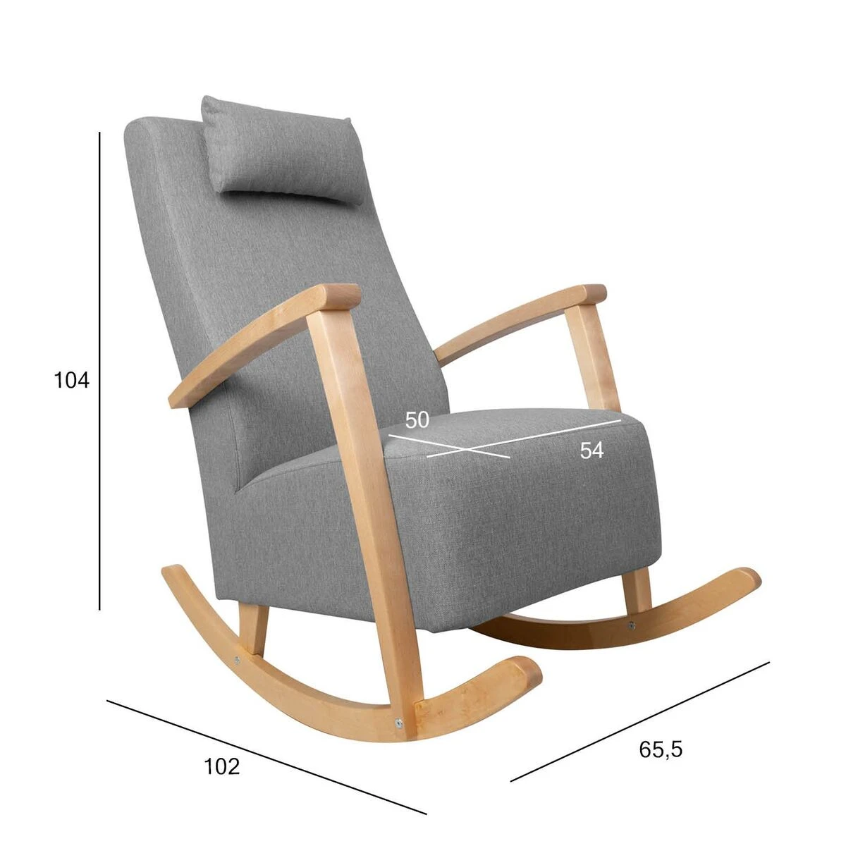 Keinutuoli Wendela, Harmaa - Image 6