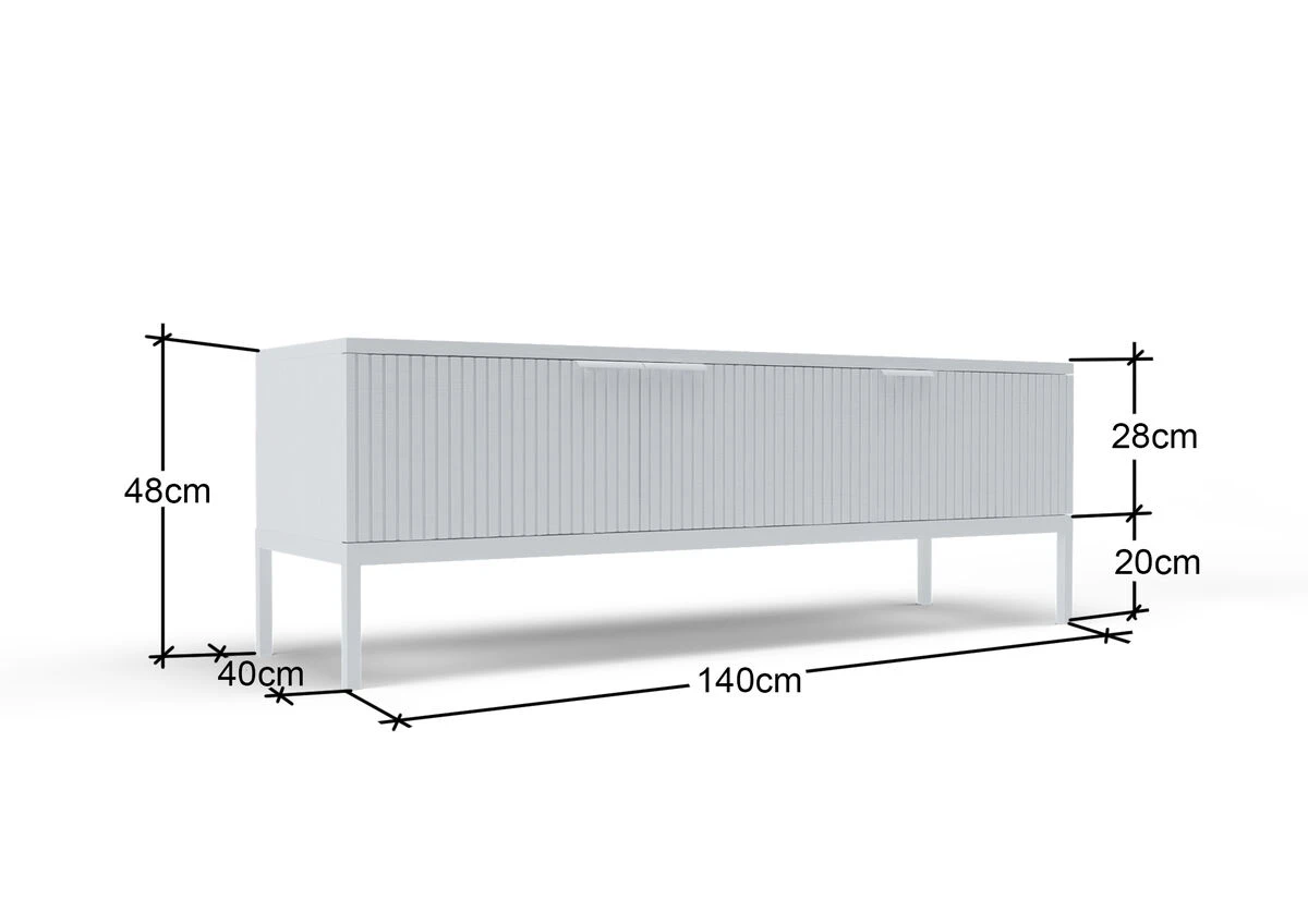 Tv-taso Siera 160 Cm, Valkoinen - Image 7
