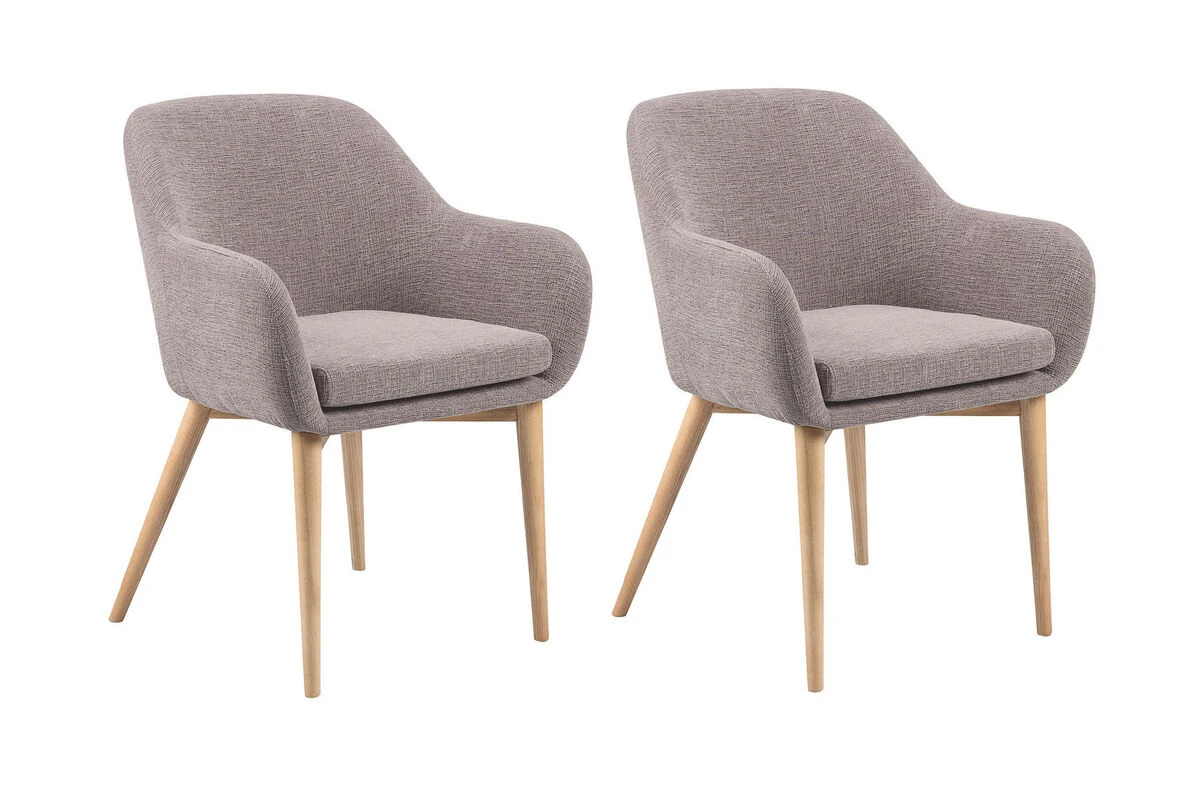 Ruokatuoli Monica 2 Kpl, Vaalea Harmaa