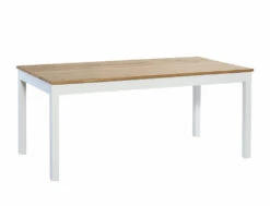 Ruokapöytä Rustiikki 170x90 Cm, Valkoinen/tammi